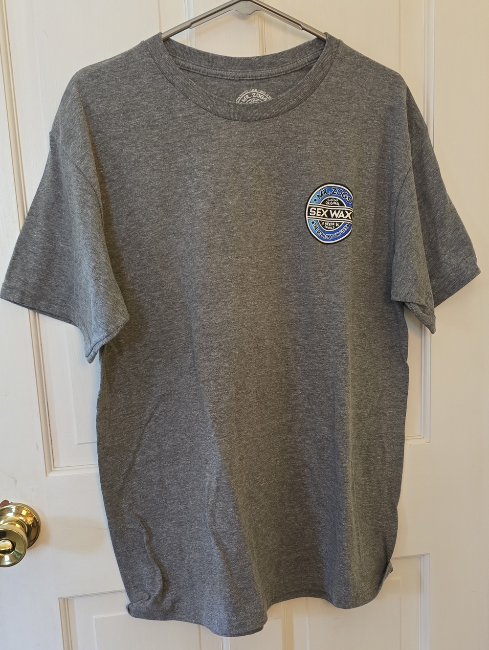 Mr. Zogs Sex Wax Short Sleeve Crew Neck T-Shirt — Gray